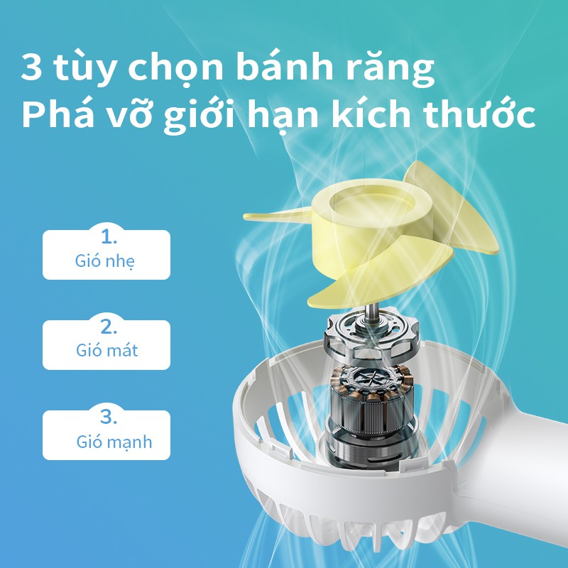 Quạt Mini JISULIFE Cầm Tay 2000 Mah Tiện Dụng | BigBuy360 - bigbuy360.vn