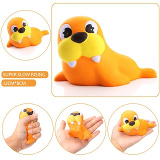 Đồ chơi bóp hình sư tử biển có mùi thơm 12cm |shopsquishydep
