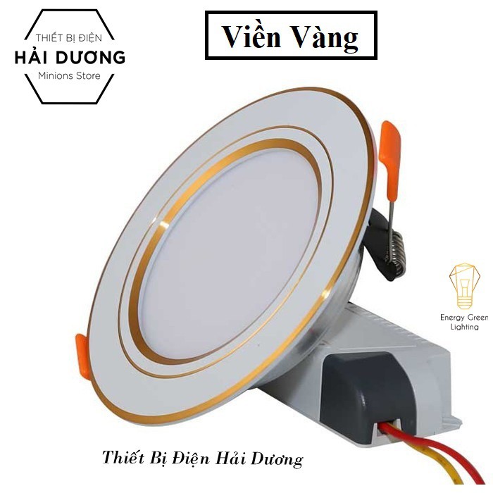 Đèn LED Downlight 3 chế độ Rạng Đông D AT010L ĐM 90/7W (Viền Vàng) - Bảo hành 2 năm