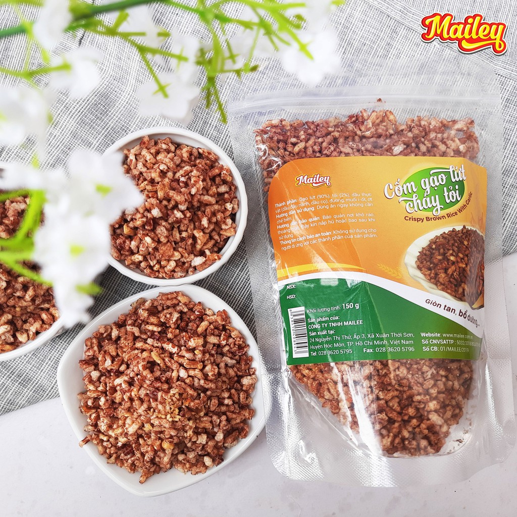 GẠO LỨT CHÁY TỎI MAILEY 150g, ĂN CHAY ĐƯỢC, hàng Công ty, chất lượng giá tốt, ăn liền không cần chế biến