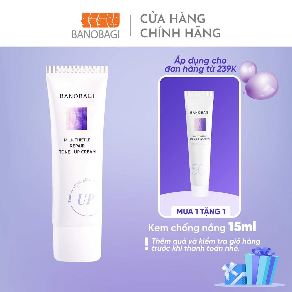 Kem Dưỡng Phục Hồi Nâng Tone BANOBAGI Milk Thistle Repair Tone-Up Cream 50ml