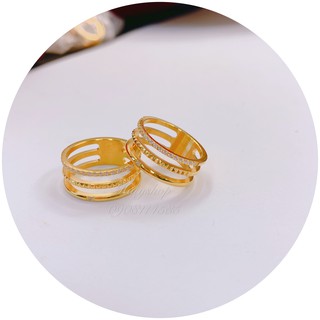 NHẪN 3 HÀNG ĐÁ KHÔNG PHAI MÀU [ giá chỉ 49k ]