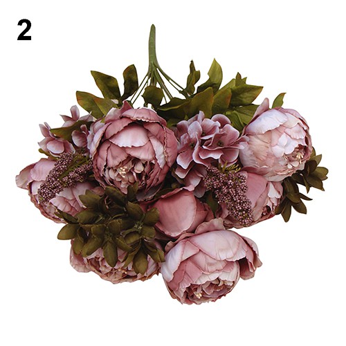 Hoa Mẫu Đơn Giả 8 Bông Trang Trí Tiệc Cưới