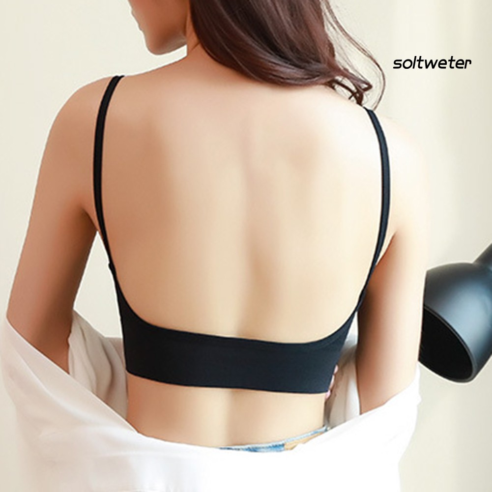 Áo Ngực Thể Thao Co Giãn Màu Trơn Cho Nữ