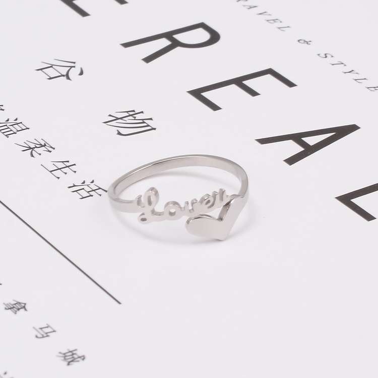 Nhẫn titan nữ Love u TT2585 J1-402 - CAM KẾT KHÔNG GỈ, KHÔNG BAY MÀU - BẢO HÀNH 12 THÁNG
