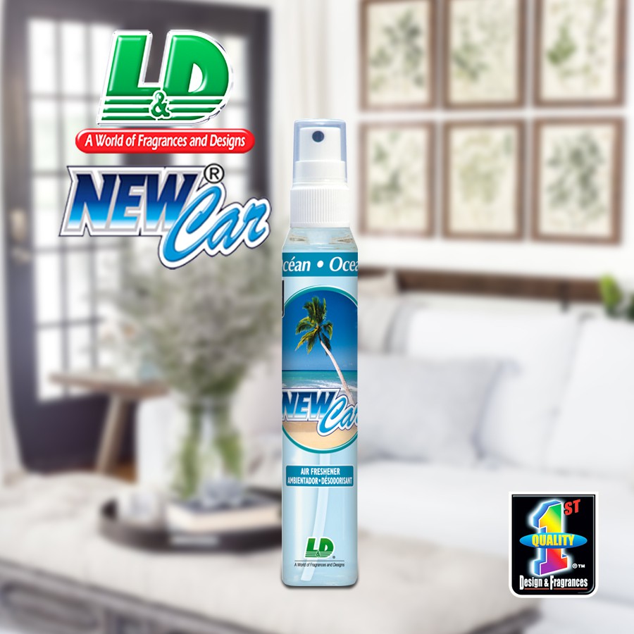 [Mã BMBAU50 giảm 10% đơn 99k] Nước Hoa Ô Tô Dạng Xịt L&amp;D New Car Ocean Breeze 60ml Nhập Khẩu Chính Hãng