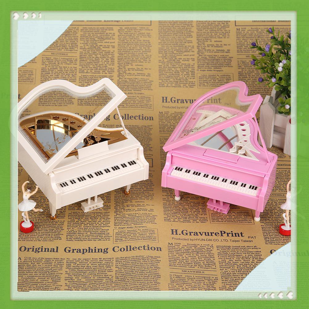 Hộp nhạc lên dây cót kiểu mô hình đàn piano phong cách cổ điển lãng mạn làm quà đám cưới sinh nhật trang trí nhà cửa