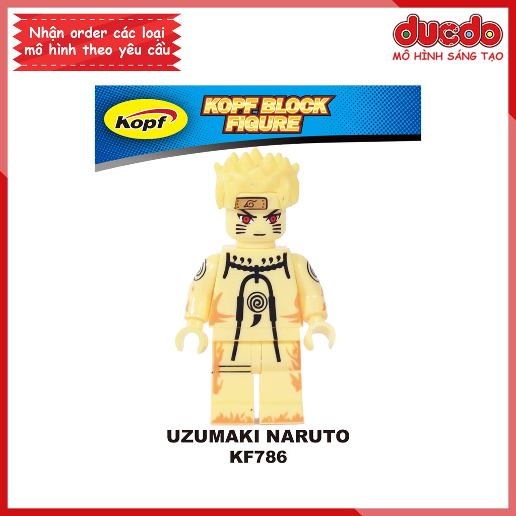 Minifigures các nhân vật Naruto , Sasuke, Kakashi - Đồ chơi Lắp ghép Xếp hình Mô hình Mini Kopf KF6078