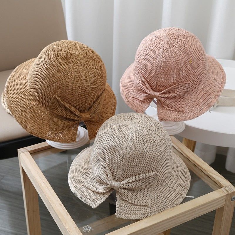 Nón Tai Bèo Vành Rộng Phối Lưới Mỏng Thoáng Khí Thời Trang Mùa Hè Dành Cho Bé Gái
