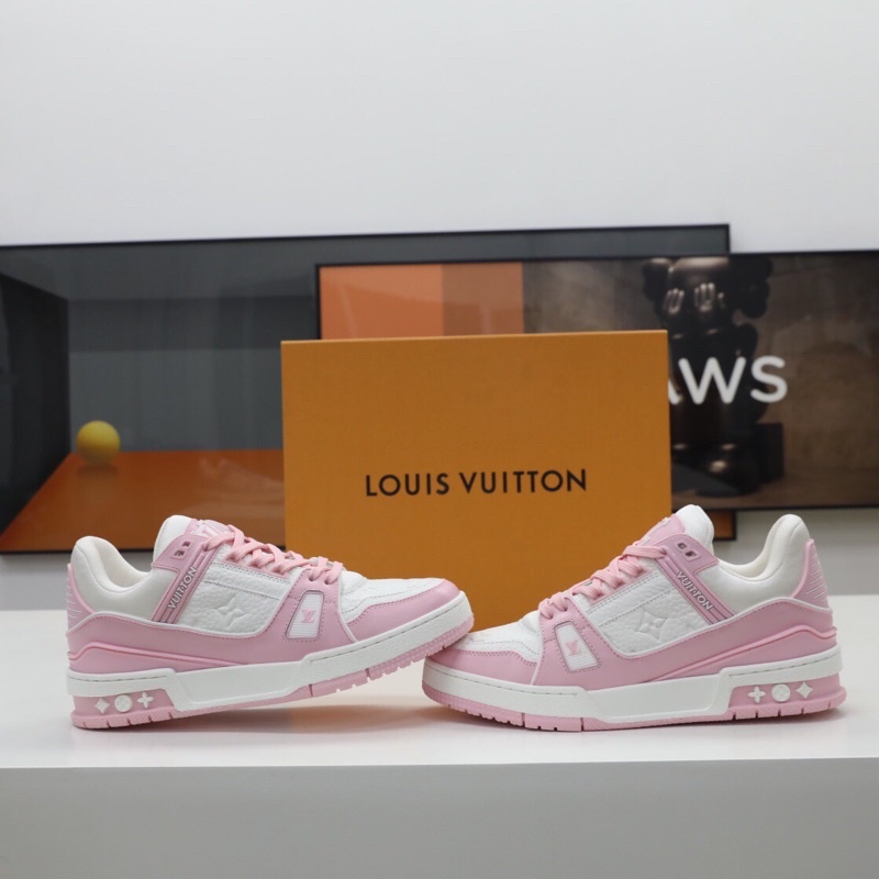 Giày thể thao nữ cao cấp Louis Vuitton LV Trainer màu siêu xinh