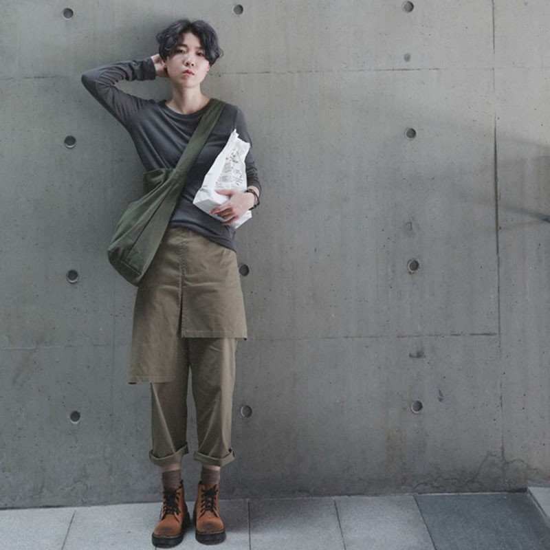 Túi đeo vai IELGY vải canvas cỡ lớn thời trang xinh xắn cho nữ