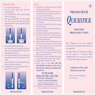 Que thử thai Quickstick ✅ chính hãng ✅