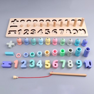 Đồ chơi câu cá gỗ học số thông minh