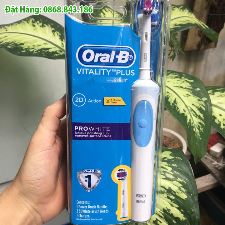 Bàn chải điện Oral-B Hàng Úc PRECSION làm sạch bề mặt răng, đánh tan mảng bám