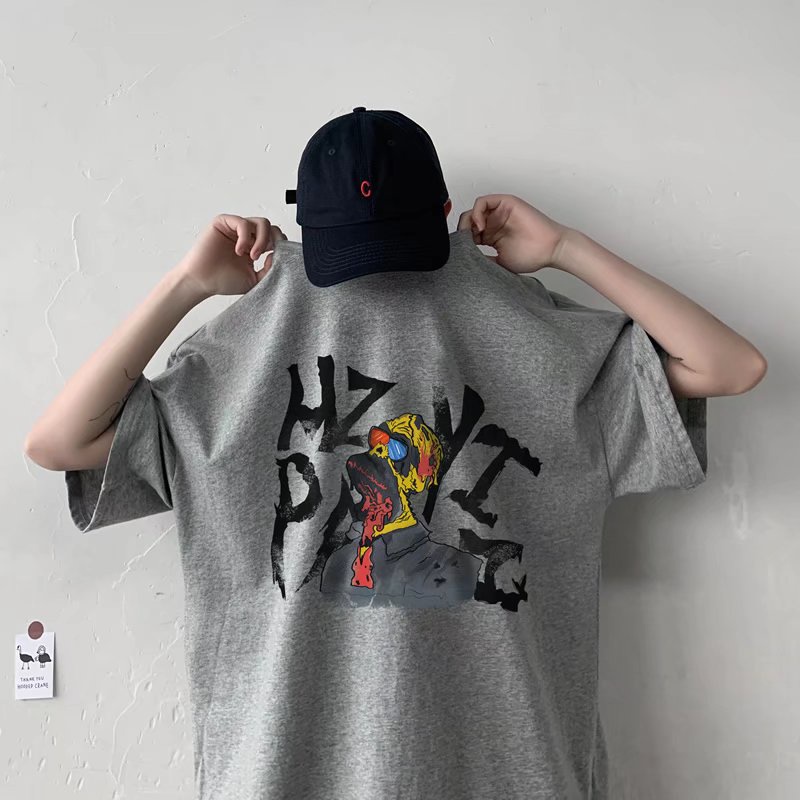 Áo Thun Dáng Rộng In Chữ Phong Cách Hàn Quốc Thời Trang Mùa Hè Cho Nam / Size M-8XL