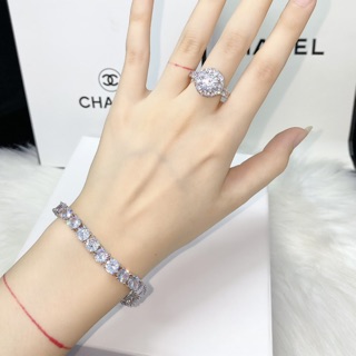 Lắc full đá 6li mạ bạch kim