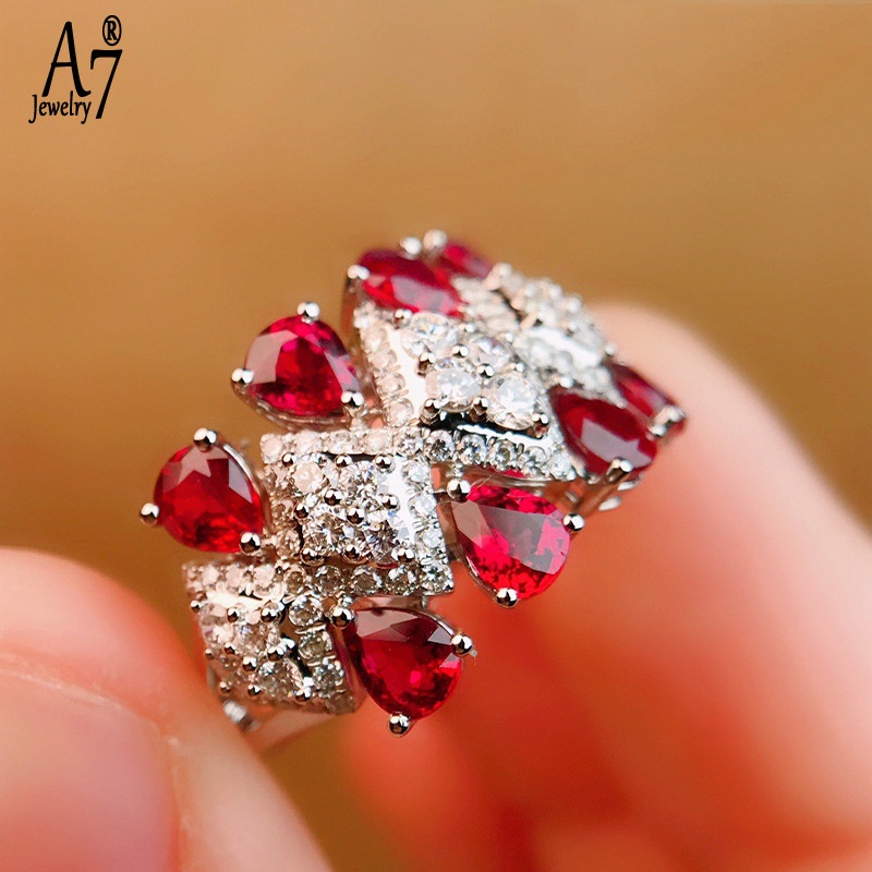 Nhẫn Hở Đính Đá Ruby A7 Pigeons