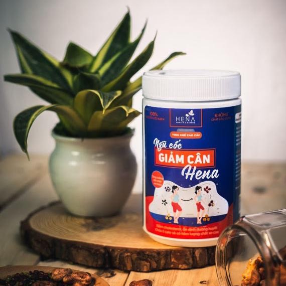 Ngũ Cốc Giảm Cân Hena , Ngũ Cốc Ăn Kiêng HENA 500G Từ Nguyên Liệu Hữu Cơ, Mầm đậu nành, Tinh Bột nghệ [Xem Cùng shop]