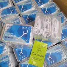 Hộp 50 Chiếc Tăm Chỉ Nha Khoa Sợi Chỉ Mảnh Hàng Nội Địa