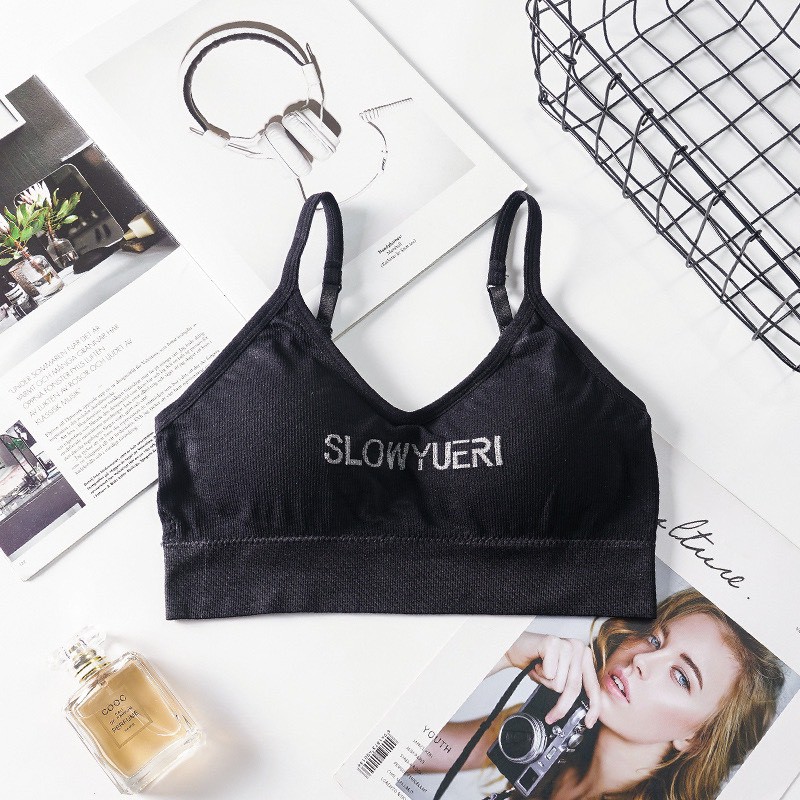 Áo bra tập gym thể thao chất cotton - Áo ngực không gọng - Bra nữ 2 dây mút mỏng VALICA B7701