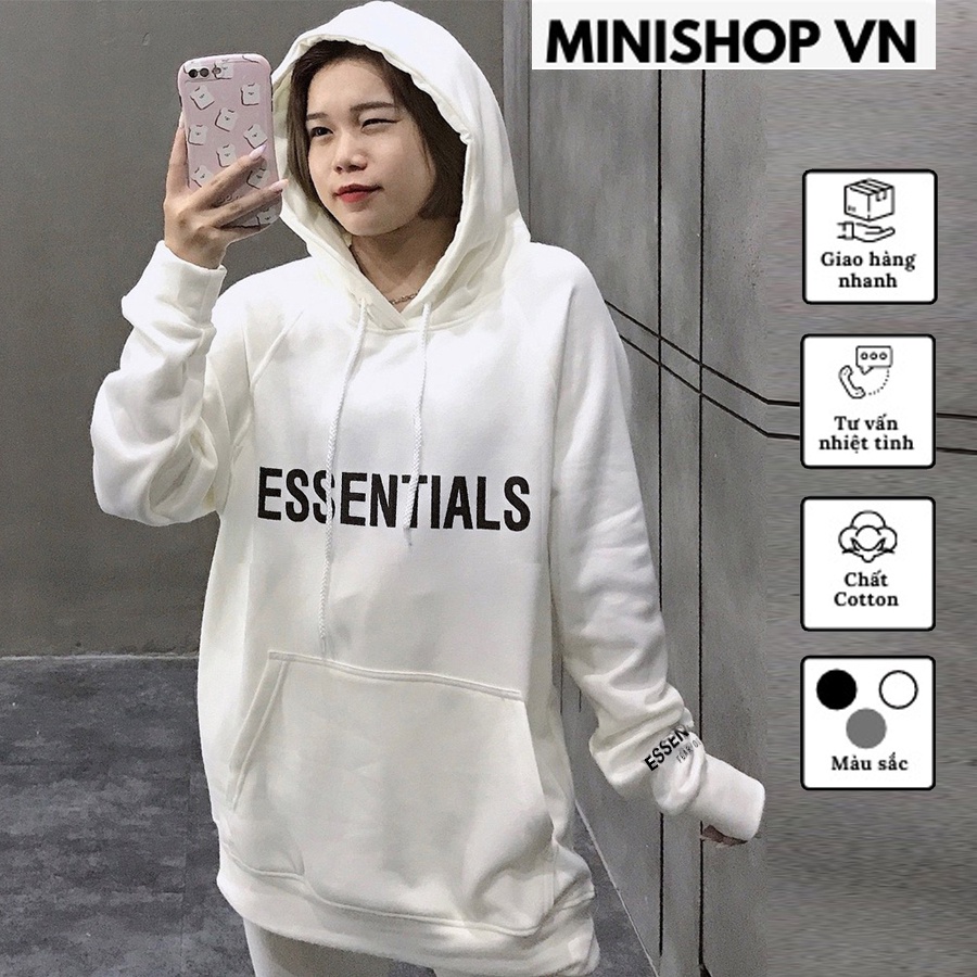  Áo Nỉ Hoodie ESSENTIALS Nam Nữ Chất Nỉ Dày Ấm Mềm Mịn Dáng Rộng Thoải Mái | BigBuy360 - bigbuy360.vn