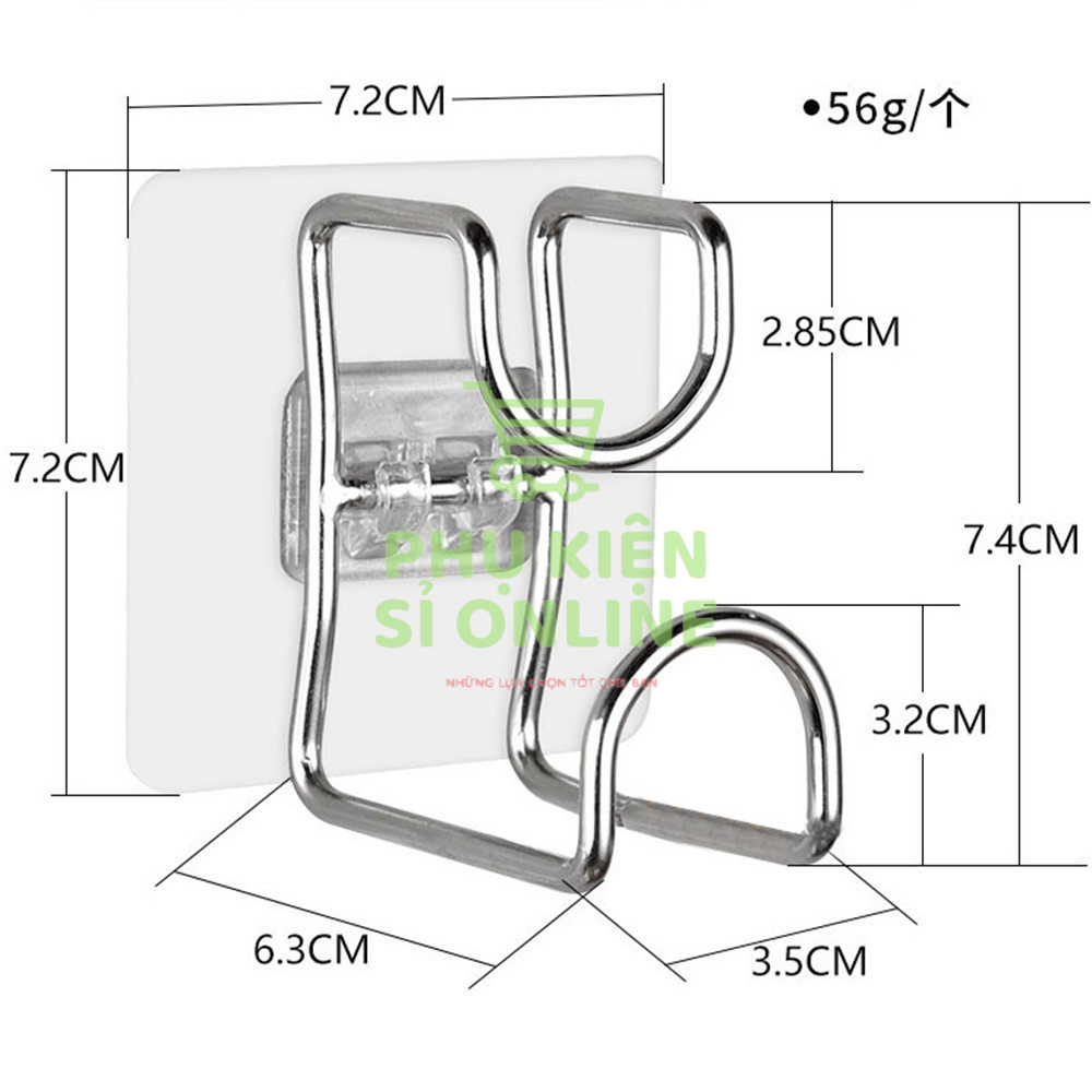 Móc Inox Dán Tường Treo Thau Chậu, Khăn, Quần Áo Store4girls