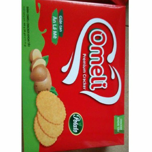 Bánh Omeli cracker khoai tây/gấc 400g