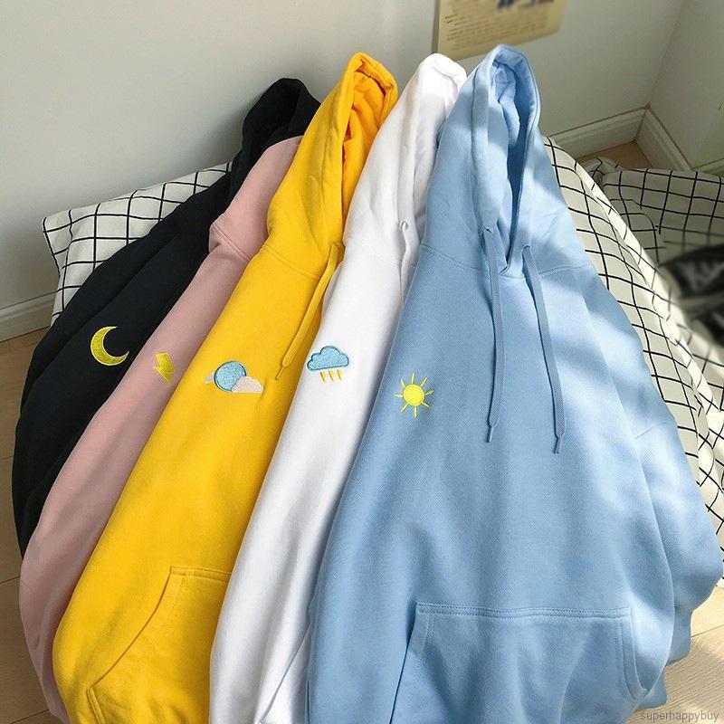 Áo Hoodies Tay Dài Hoạ Tiết Mặt Trăng / Ngôi Sao | BigBuy360 - bigbuy360.vn