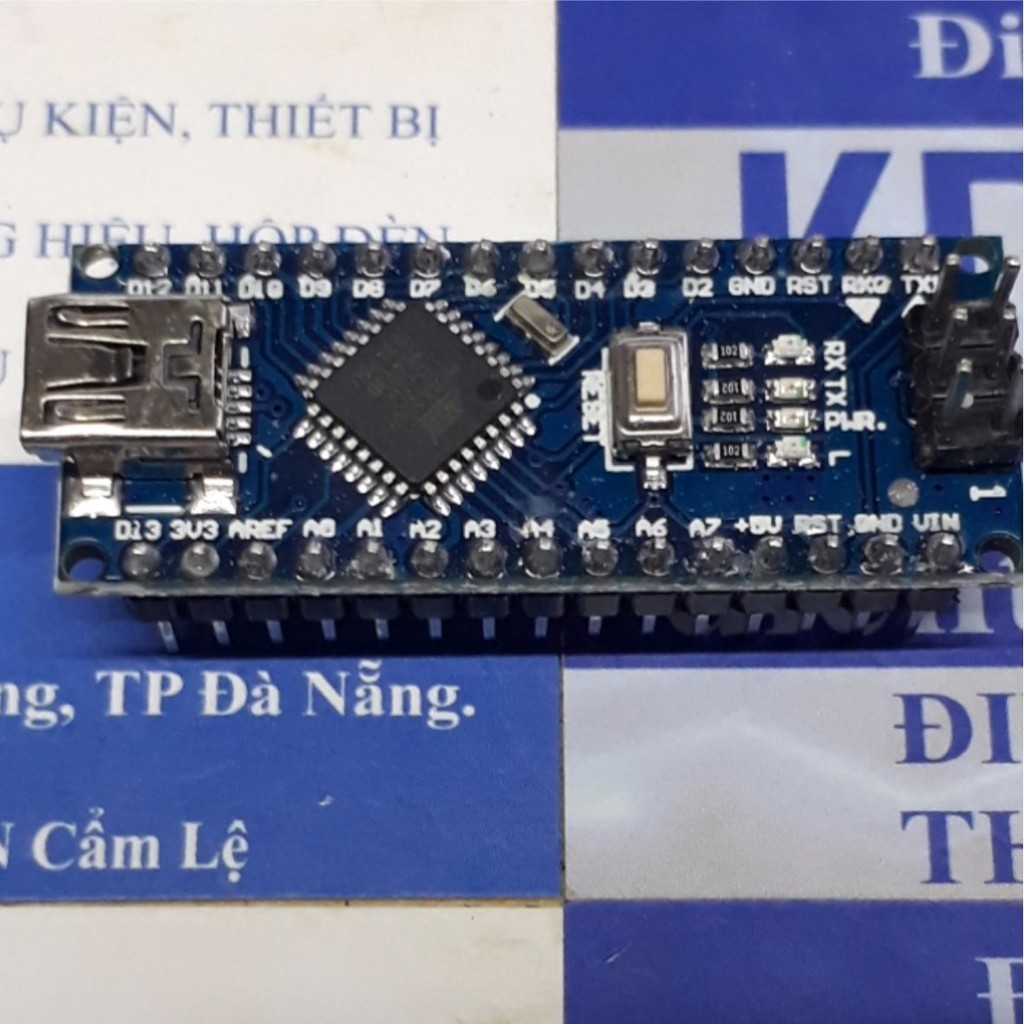 Kit thực hành, Kit phát triển, Kit thí nghiệm Arduino NANO V3.0 AVR ATMEGA328P, SMD CH340 + cáp kde4696