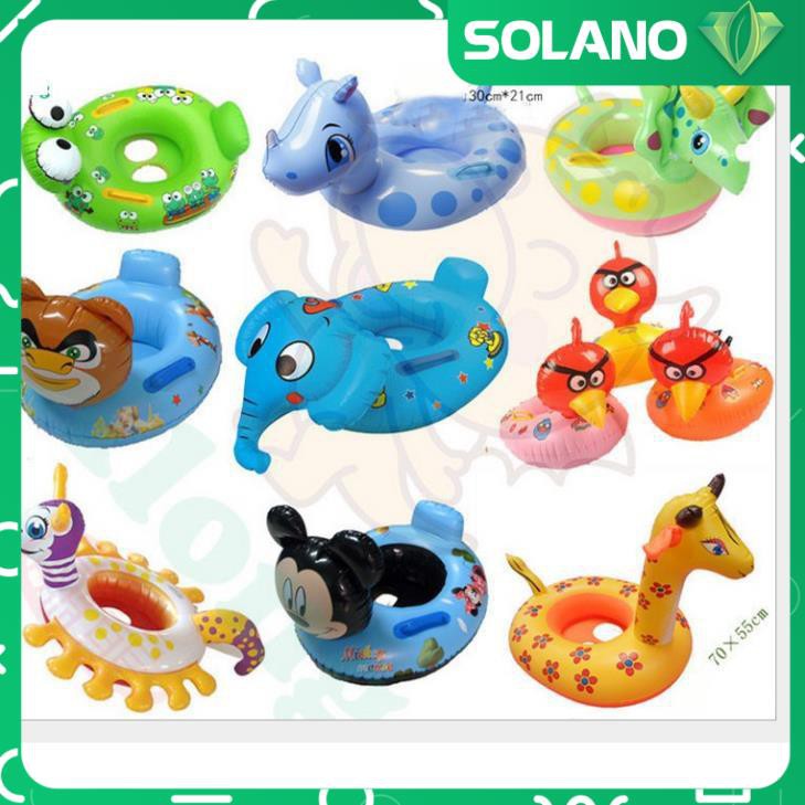 Phao Bơi Cho Bé SOLANO Chống Lật An Toàn Đi Du Lịch, Đi Biển Hình Động Vật Đáng Yêu SS-001040
