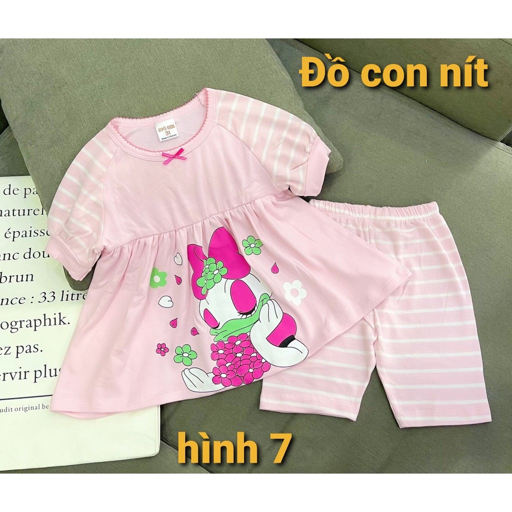 [ SIÊU HOT ] BỘ THUN COTTON THIẾT KẾ DỄ THƯƠNG BÉ GÁI - ĐỒ BỘ TRẺ EM