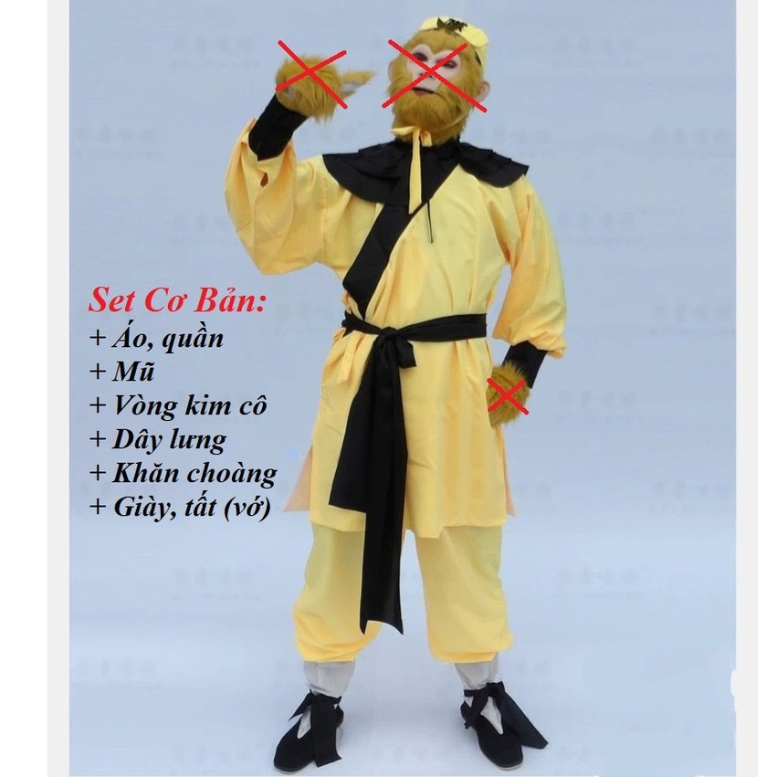 Trang Phục Tôn Ngộ Không Thỉnh Kinh Quần áo Tôn Ngộ Không Tề Thiên Đại Thánh Trang Phục Tây Du Ký Bộ Cao Cấp