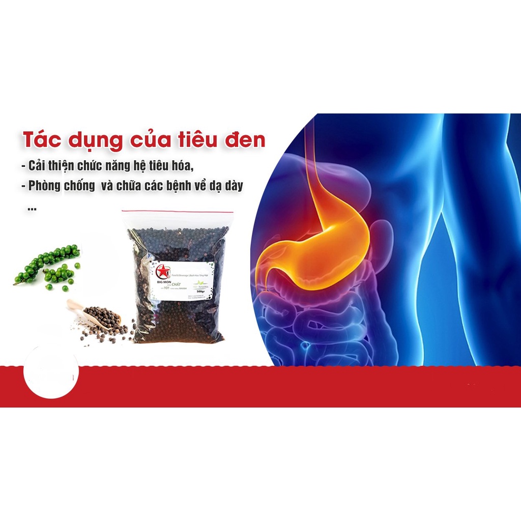 Hạt tiêu đen xay sẵn nguyên chất Đăklăk giá sỹ - 500gr- vị cay nồng thơm - Bigmon