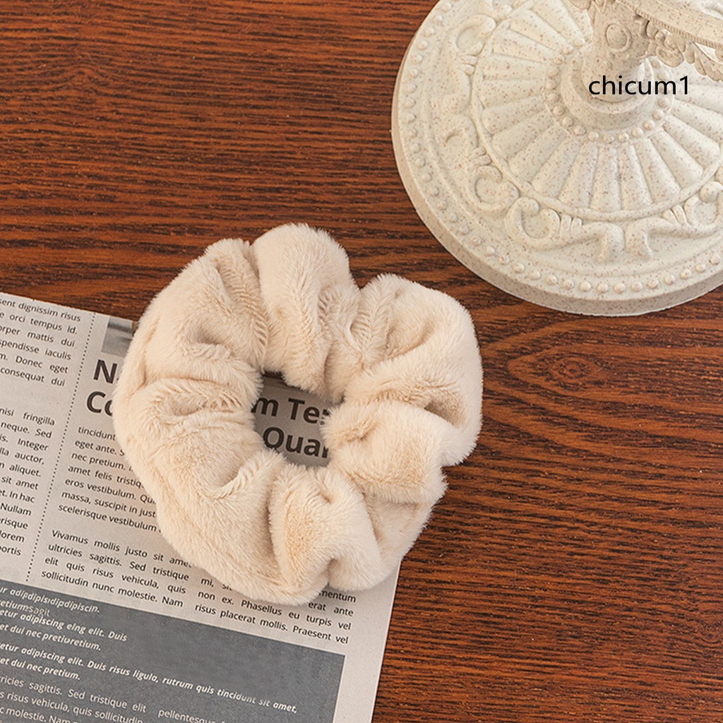 Dây Buộc Tóc Phối Lông Mềm Mại Cho Nữ