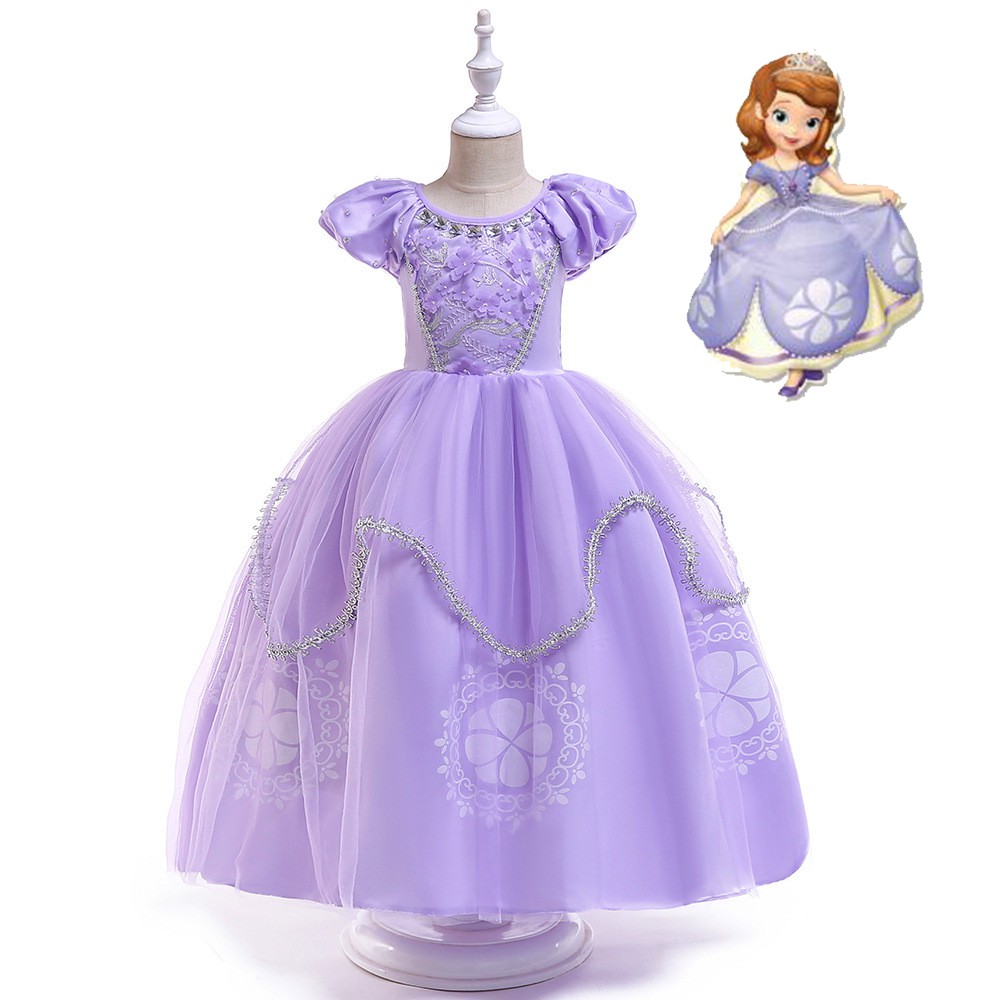 Đầm Hóa Trang Công Chúa Trong Phim Frozen / Aladdin / Rapunzel Cho Bé Gái 3-9 Tuổi