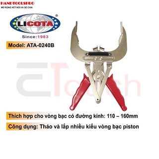 Kìm vô bạc piston cao cấp licota 110 -- 160mm ata-0240b