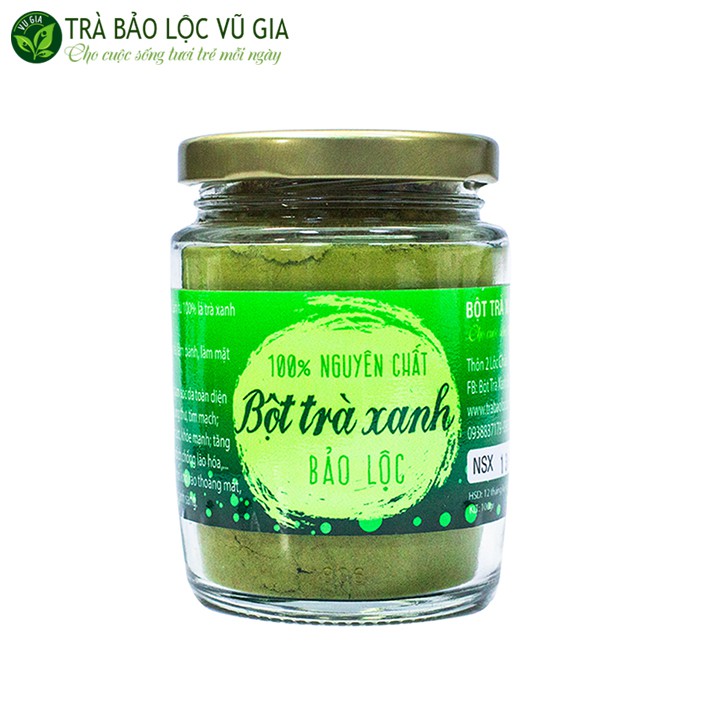 Bột Trà Xanh Đắp Mặt Nạ 100g - Vũ Gia