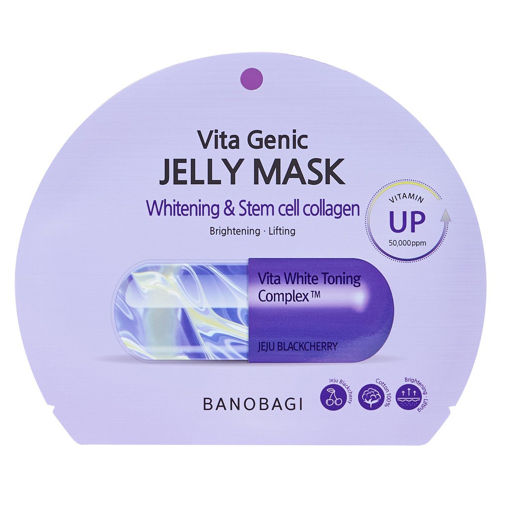 [Mã COSCOCOT3 -8% đơn 250K] Combo MIX 5 Mặt Nạ Banobagi Vita Genic Jelly Mask Chăm sóc da nâng cao (30g x 5)