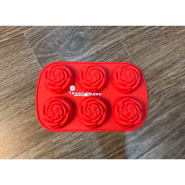 Khuôn silicon 6 hoa hồng to