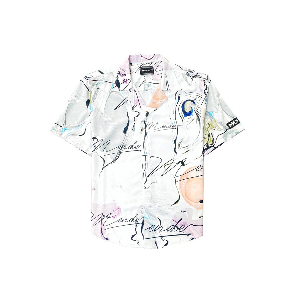 Áo sơ mi Mende local brand full tag Marble Sign chất lụa tay ngắn cổ vest unisex nam nữ form rộng | BigBuy360 - bigbuy360.vn