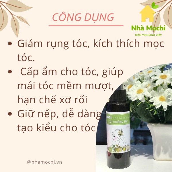 Dưỡng tóc tinh dầu Bưởi - Nhàu, hoa nhài Adeva Noni 120ml hương hoa, kích mọc tóc, chống rụng, giúp mềm mượt