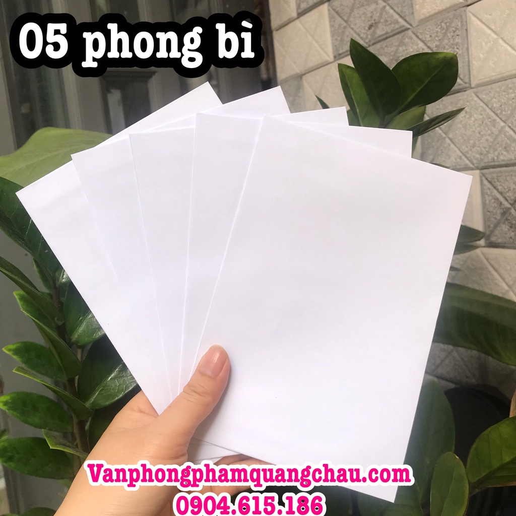 Phong bì giấy trắng - Kích thước 12cm x 18cm