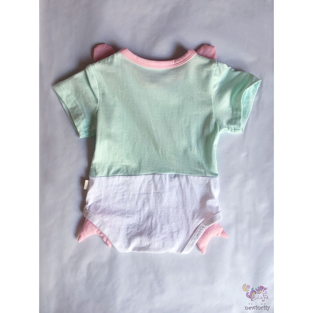 Jumpsuit Tay Ngắn Hoạ Tiết Hoạt Hình Phong Cách Hàn Quốc Cho Bé