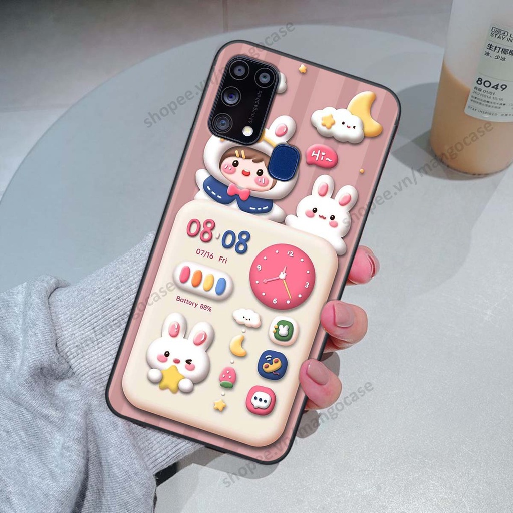 Ốp lưng Samsung M31 hình gấu, thỏ, đồng hồ cute dễ thương
