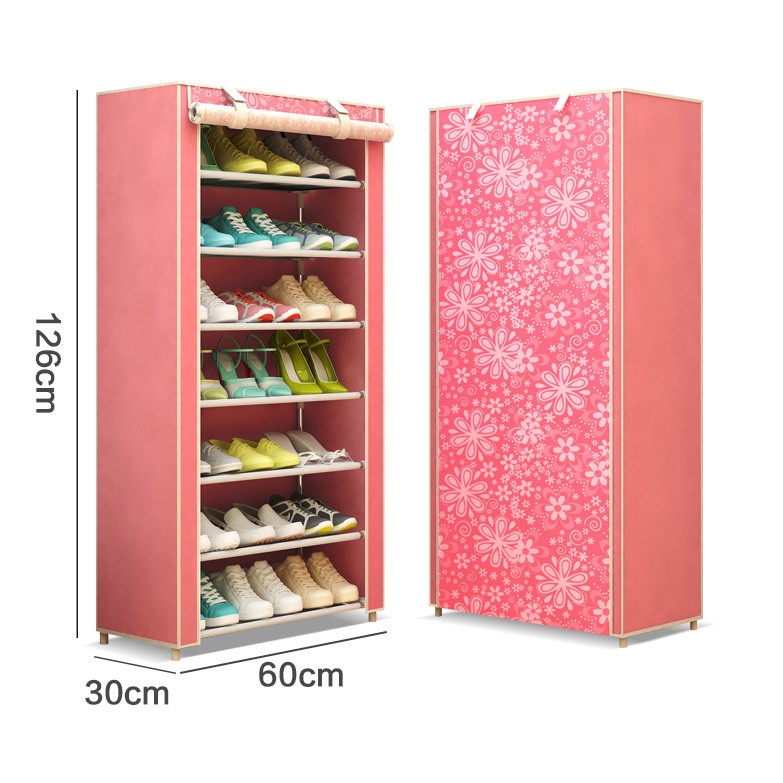 Tủ đựng giày dép, kệ đựng giày 7 tầng 6 ngăn kích thước 30x60x125cm