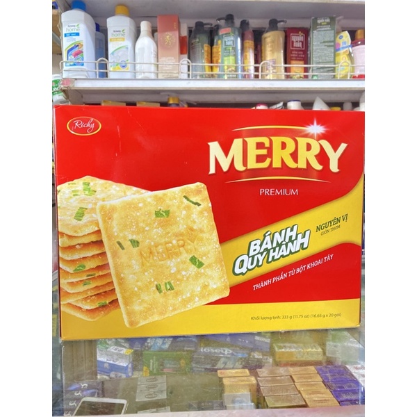 Bánh Quy Hành Merry Richy Hộp 333g