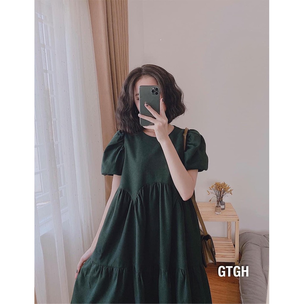 VÁY THÔ XANH BABYDOLL 3 TẦNG | BigBuy360 - bigbuy360.vn