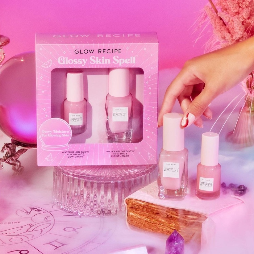 Set dưỡng ẩm làm sáng da giảm thâm mini Glow Recipe Glossy Skin Spell Kit