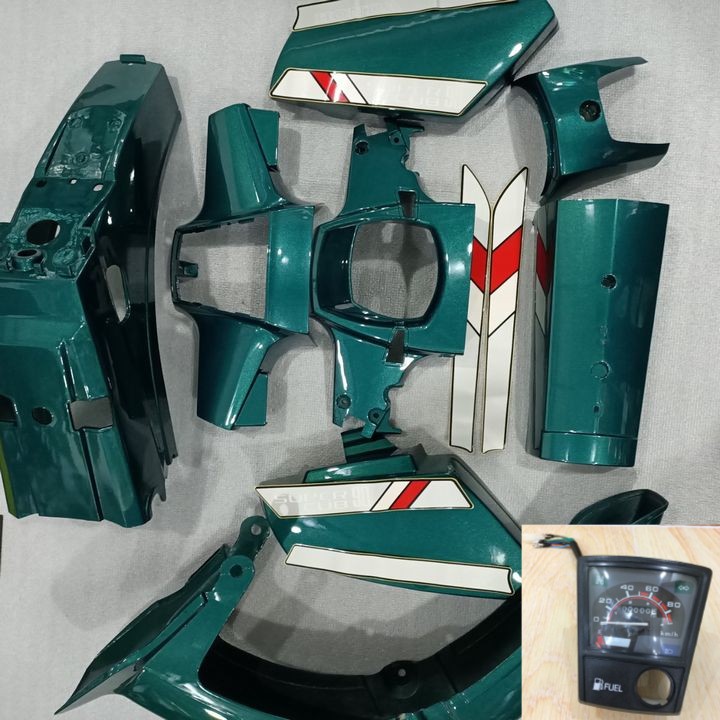 Dàn áo xe CUB 82 màu Xanh Rêu - Đồng hồ cơ cho xe Cub 82 Siêu chất