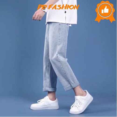 Quần baggy nam quần jean bò baggy nam dáng Unisex hàng Quảng Châu phong cách Hàn Quốc PD FASHION